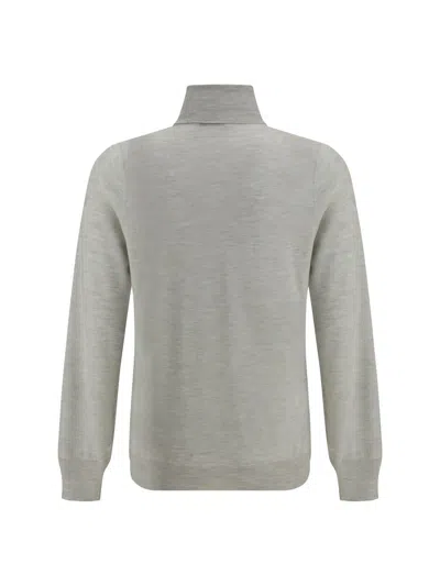 Brunello Cucinelli Cashmere Turtleneck Sweater In Neutral