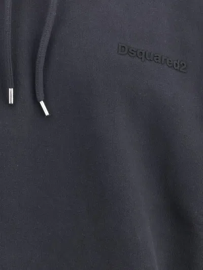 Dsquared2 Hoodie With Adjustable Drawstring Hood In Black