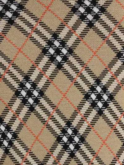 Burberry Embroidered Wool Blend Mini Skirt In Brown