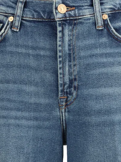 7 For All Mankind Womens Soho Dark Modern Dojo Flared-leg High-rise Denim-blend Jeans