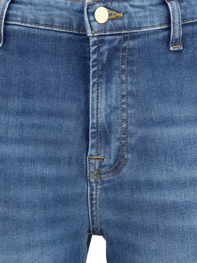 7 For All Mankind Wide-leg High-waist Jeans With Vintage Fading In Blue
