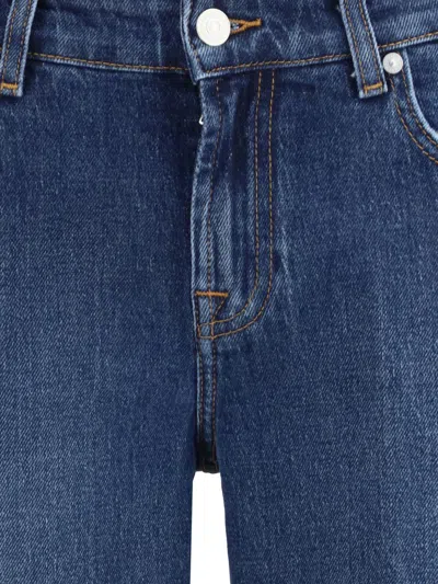 7 For All Mankind Versatile Straight Cut Jeans In Blue