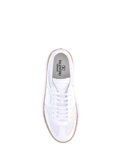 Valentino Garavani Upvillage Low-top Perforated Nappa Leather Sneaker In White