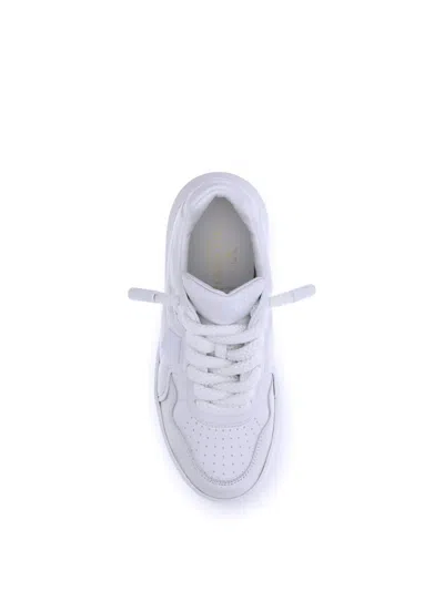 Valentino Xl Leather Sneakers Rubber Studs In White