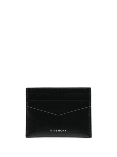 Givenchy Logo Glossed Leather Card Holder