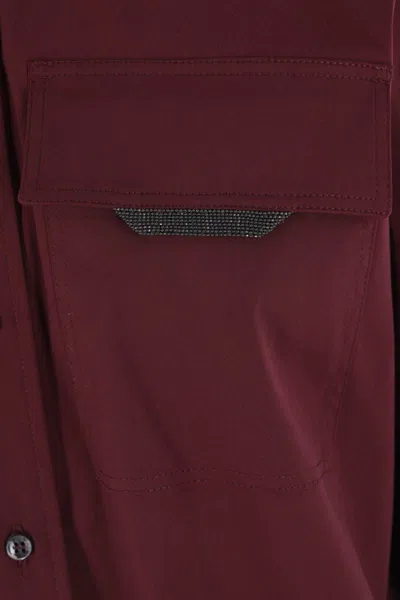 Brunello Cucinelli Flap-pocket Shirt In Brown