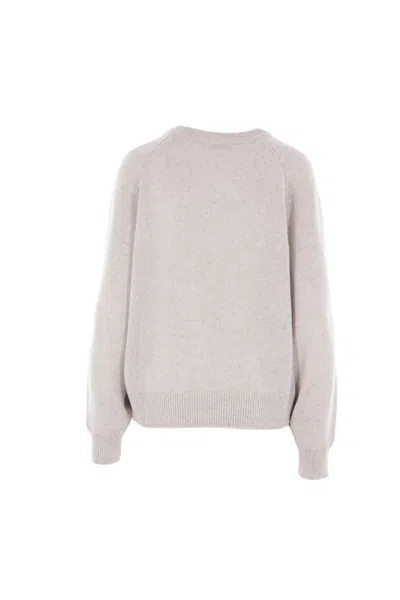 Brunello Cucinelli Long-sleeved Sweater In Neutral