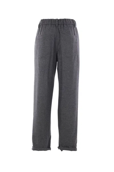 Brunello Cucinelli Wool And Cashmere Pants In Gray