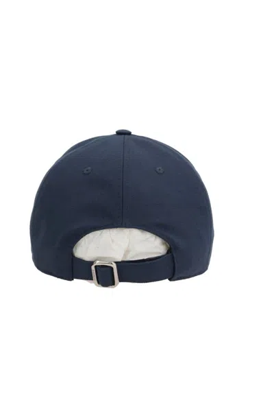 Givenchy Embroidered Cap With Curved Brim And Metal Buckle In Blue