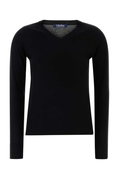 's Max Mara Midnight Blue Wool Idoneo Sweater In Black