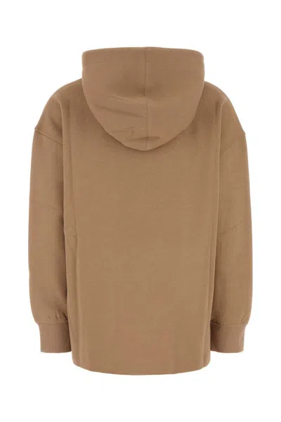 's Max Mara Biscuit Cotton Blend Oversize Visiera Sweatshirt In Brown