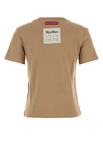 's Max Mara Gemma T-shirt In Cotton Biscuit In Brown