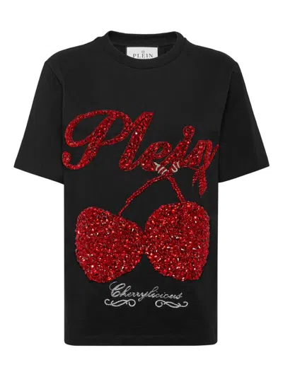 Philipp Plein Crystal-embellished T-shirt In Black