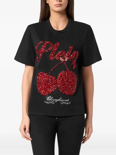 Philipp Plein Crystal-embellished T-shirt In Black