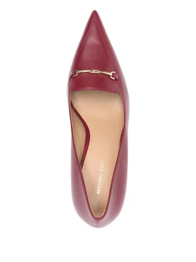 Michael Kors Half Heel Shoes In Burgundy