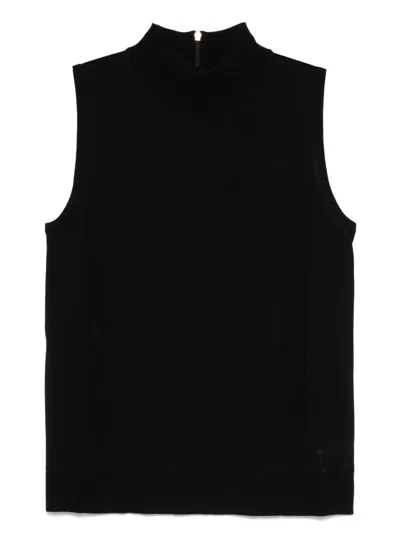 Michael Kors High-neck Sleeveless Top In Black