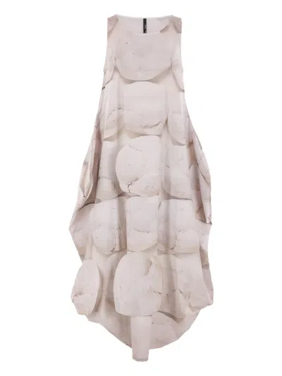 Maria Calderara Printed Sleeveless Dress In Pink
