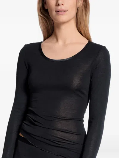 Calida Long-sleeve T-shirt In Black