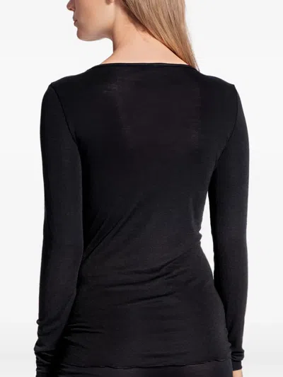 Calida Long-sleeve T-shirt In Black