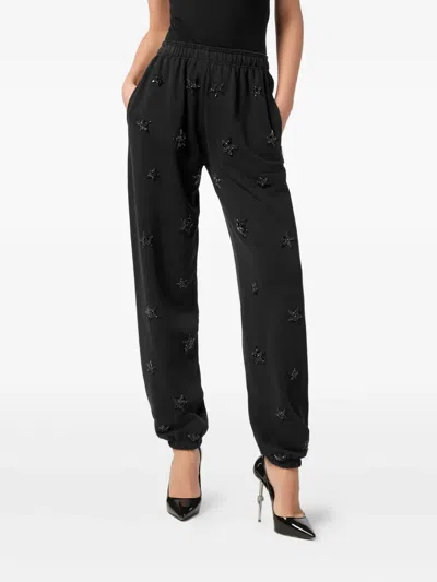Philipp Plein Star-embellished Joggers In Black