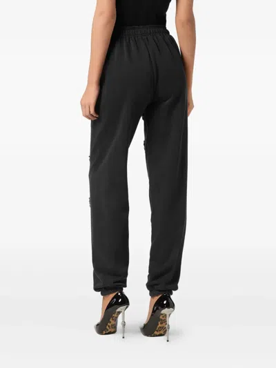 Philipp Plein Star-embellished Joggers In Black
