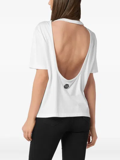 Philipp Plein Crystal-embellished T-shirt In White