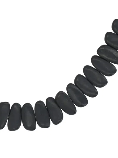 Maria Calderara Crêpe And Resin Necklace In Black