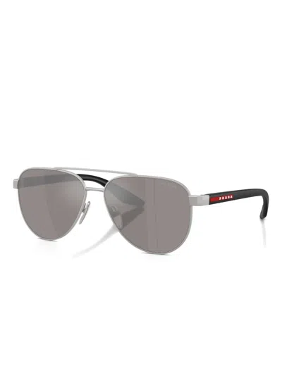 Prada Linea Rossa Man Sunglass Ps A52s In Gray