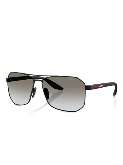 Prada Linea Rossa Ps A53s 1bo5o0 Nero Opaco Sunglasses In Black