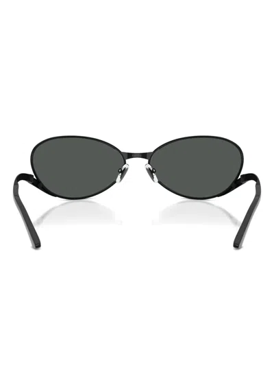 Versace Oval-frame Sunglasses In Green