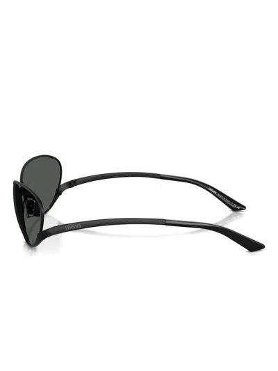 Versace Oval-frame Sunglasses In Green