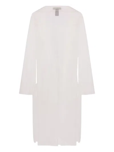 Maria Calderara Tulle Tie-front Overcoat In White