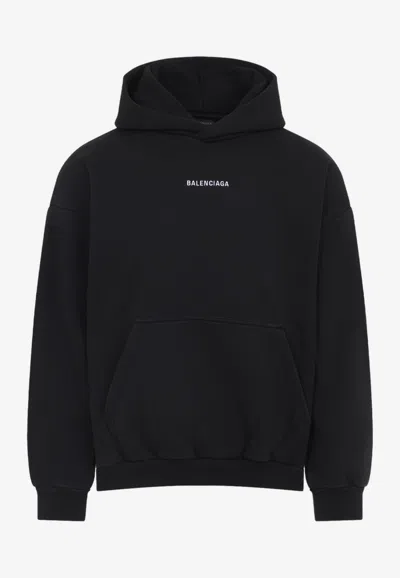 Balenciaga Relaxed-fit Cotton Hooded Sweatshirt With Design