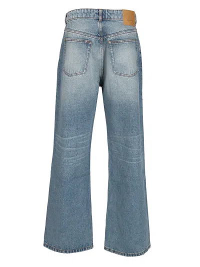 Ami Alexandre Mattiussi Ami Paris Whiskering Effect Wide-leg Jeans