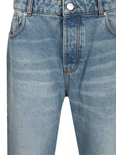Ami Alexandre Mattiussi Ami Paris Whiskering Effect Wide-leg Jeans