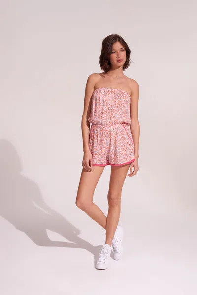 Poupette St Barth Short Jumpsuit Ambra In Pink