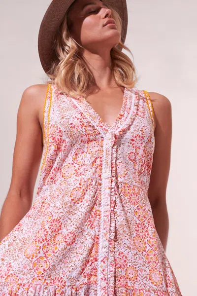 Poupette St Barth Long Dress Nana In Pink