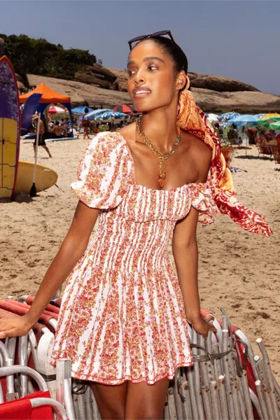 Poupette St Barth Mini Dress Bertha In Neutral