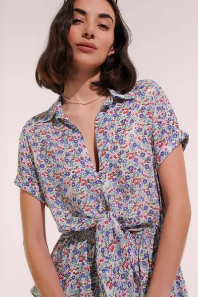 Poupette St Barth Mini Dress Brenda In Blue