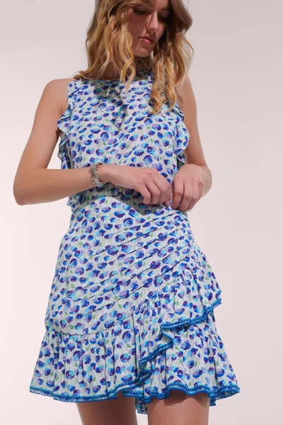 Poupette St Barth Mini Skirt Mabelle In Blue