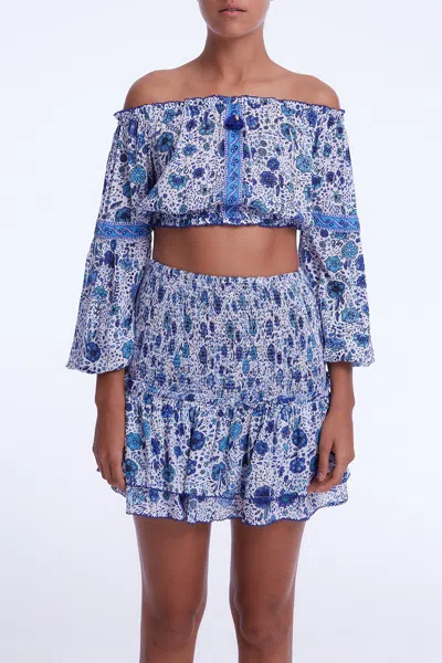 Poupette St Barth Mini Skirt Triny In Blue