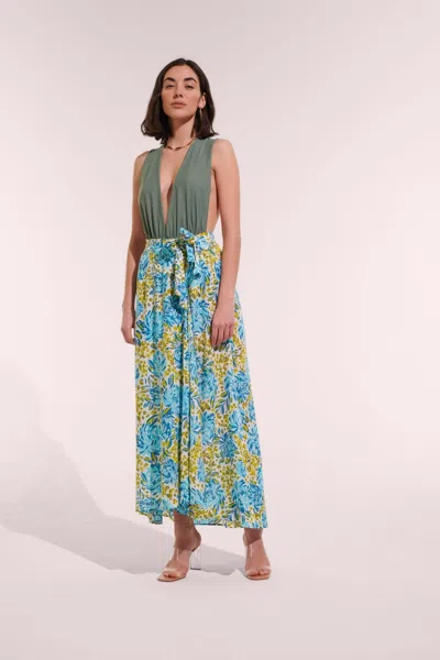 Poupette St Barth Long Skirt Bilitis In Blue