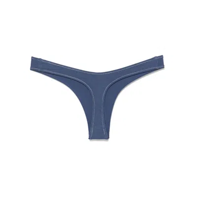 Frankies Bikinis X Bella Hadid Blue Bikini Bottom In Blue