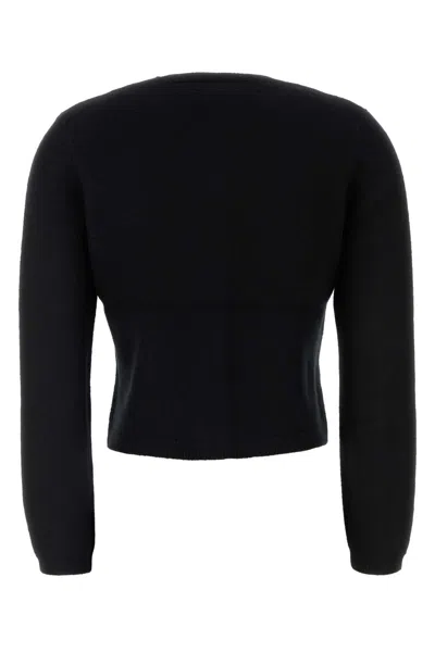 Apc Crew Neck Wool Cardigan Mila In Black