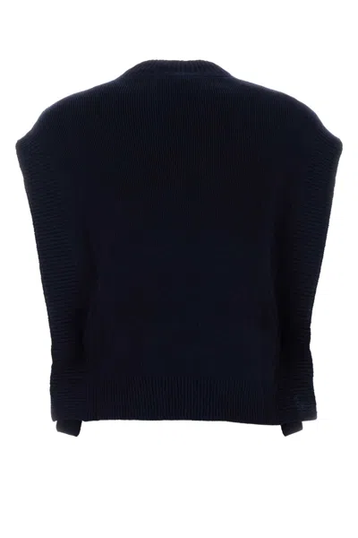 Apc A.p.c. Navy Blue Wool Mathilde Vest In Blue