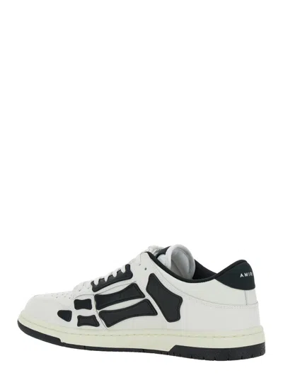 Amiri Skel Top Low Black And White Sneakers With Logo Patch On Thetongue And Contrasting Details On The Si In White