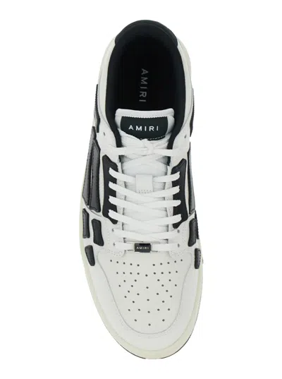 Amiri Skel Top Low Black And White Sneakers With Logo Patch On Thetongue And Contrasting Details On The Si In White