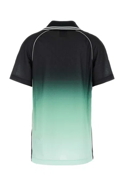 Casablanca Polo Collar Gradient Design Short Sleeves T-shirt
