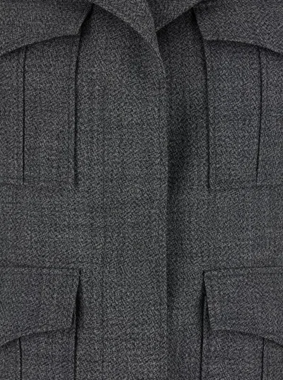 Alexander Mcqueen Fitted Silhouette With Epaulettes And Flap Pockets