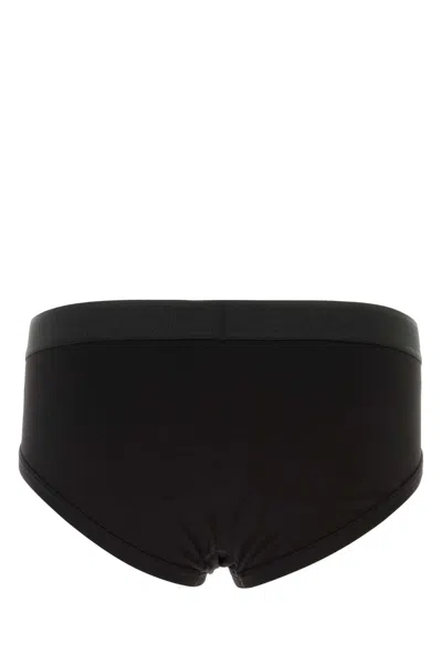 Tom Ford Seamless Stretch Cotton Slip With Elastic Waistband In Black